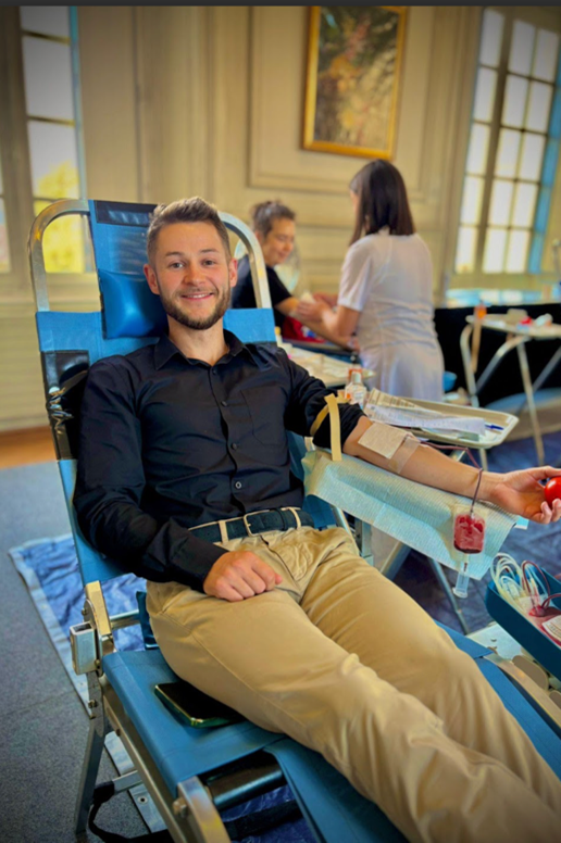 Damien Toumi donneur de sang engagé